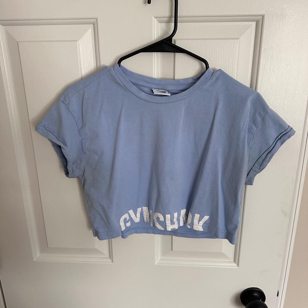 Gymshark Light Blue Cropped Tee